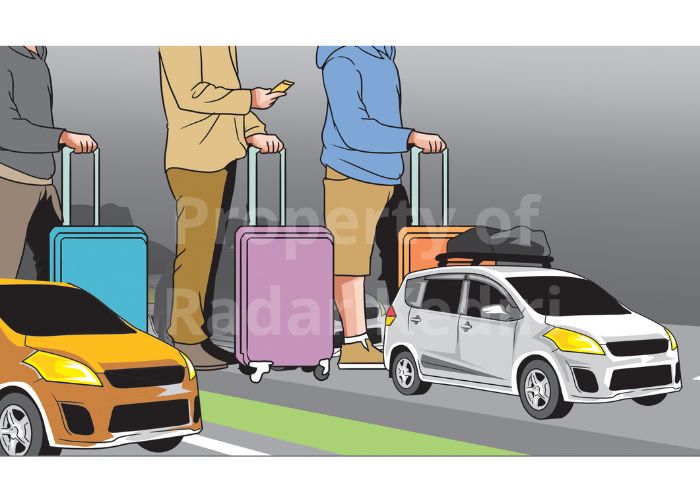 ILUSTRASI MACET SAAT LIBUR PANJANG