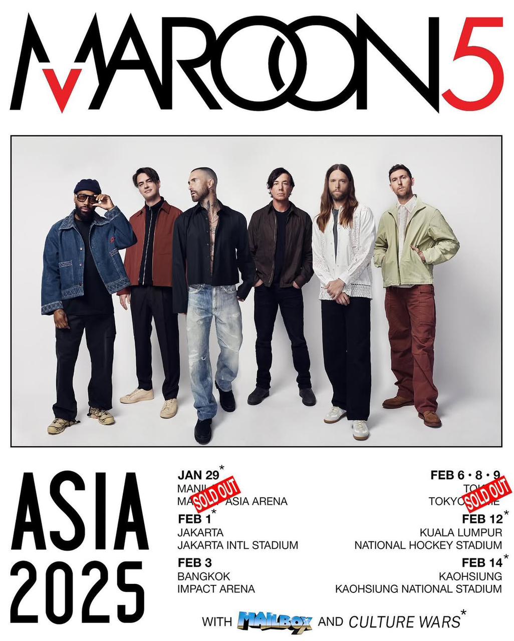 Maroon 5 akan menggelar konser di Jakarta setelah 10 tahun silam.