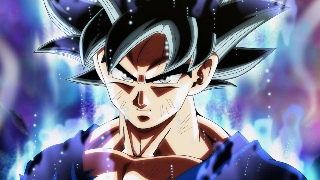 Son Goku yang mencapai mode ultra-intinct pada Tournament of Power.