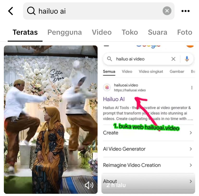 Kumpulan video kungfu AI di TikTok