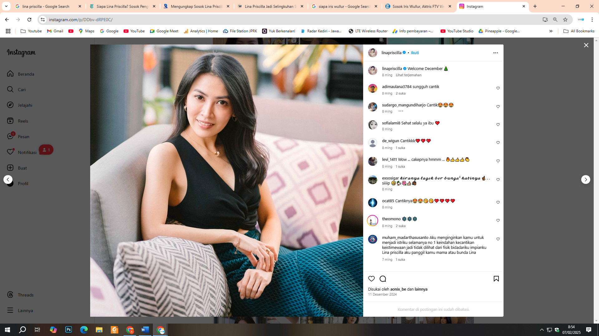 Potret Lina Priscilla