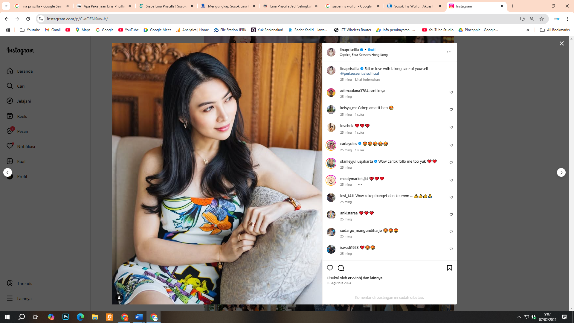 Potret Lina Priscilla
