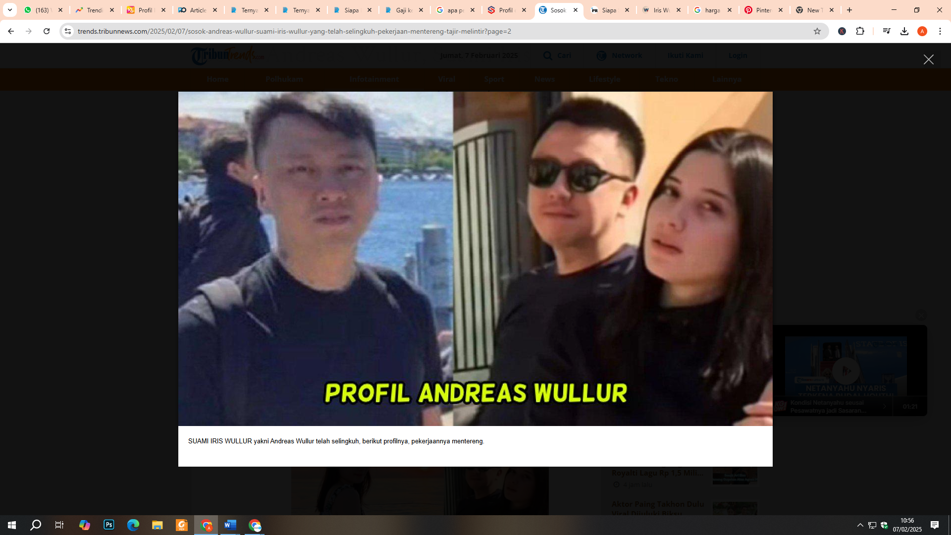 Potret Iris Wullur dan Andreas Wullur