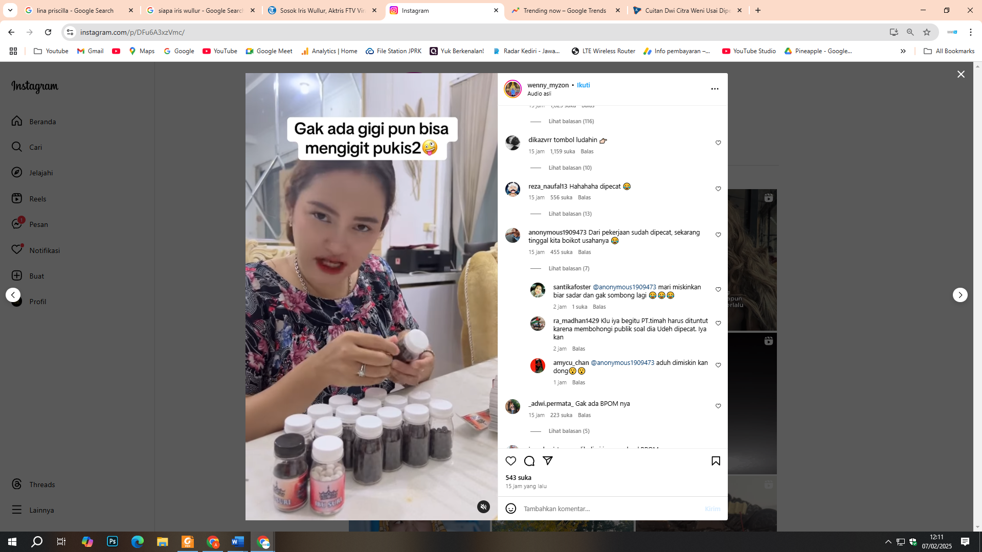 Dwi Citra Weni, mantan karyawan PT Timah