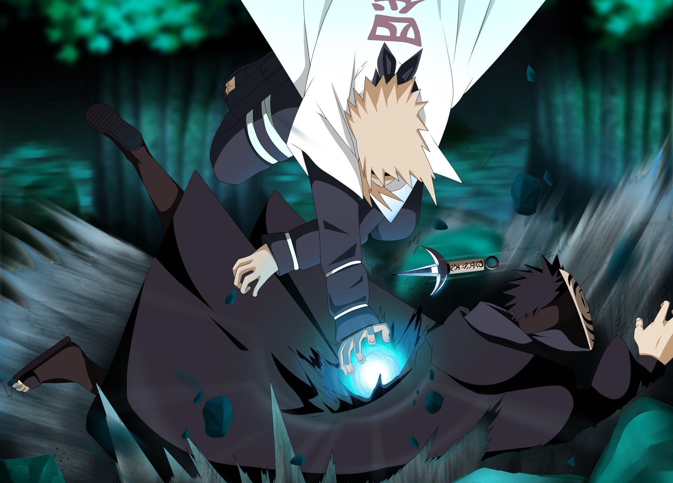 Pertarungan Minato melawan Obito yang berhasil dikalahkan dalam sekejap.
