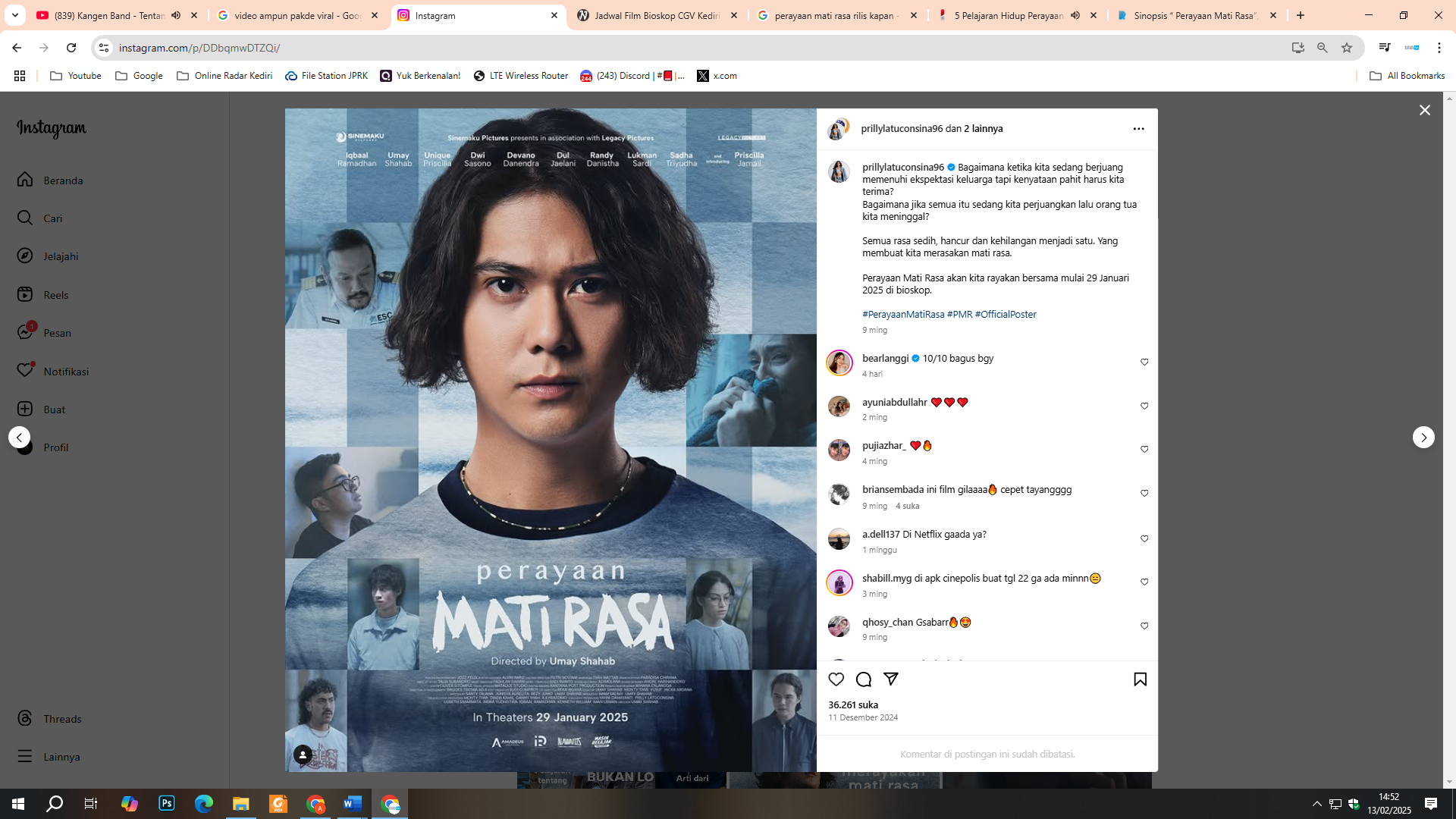 Film Perayaan mati rasa