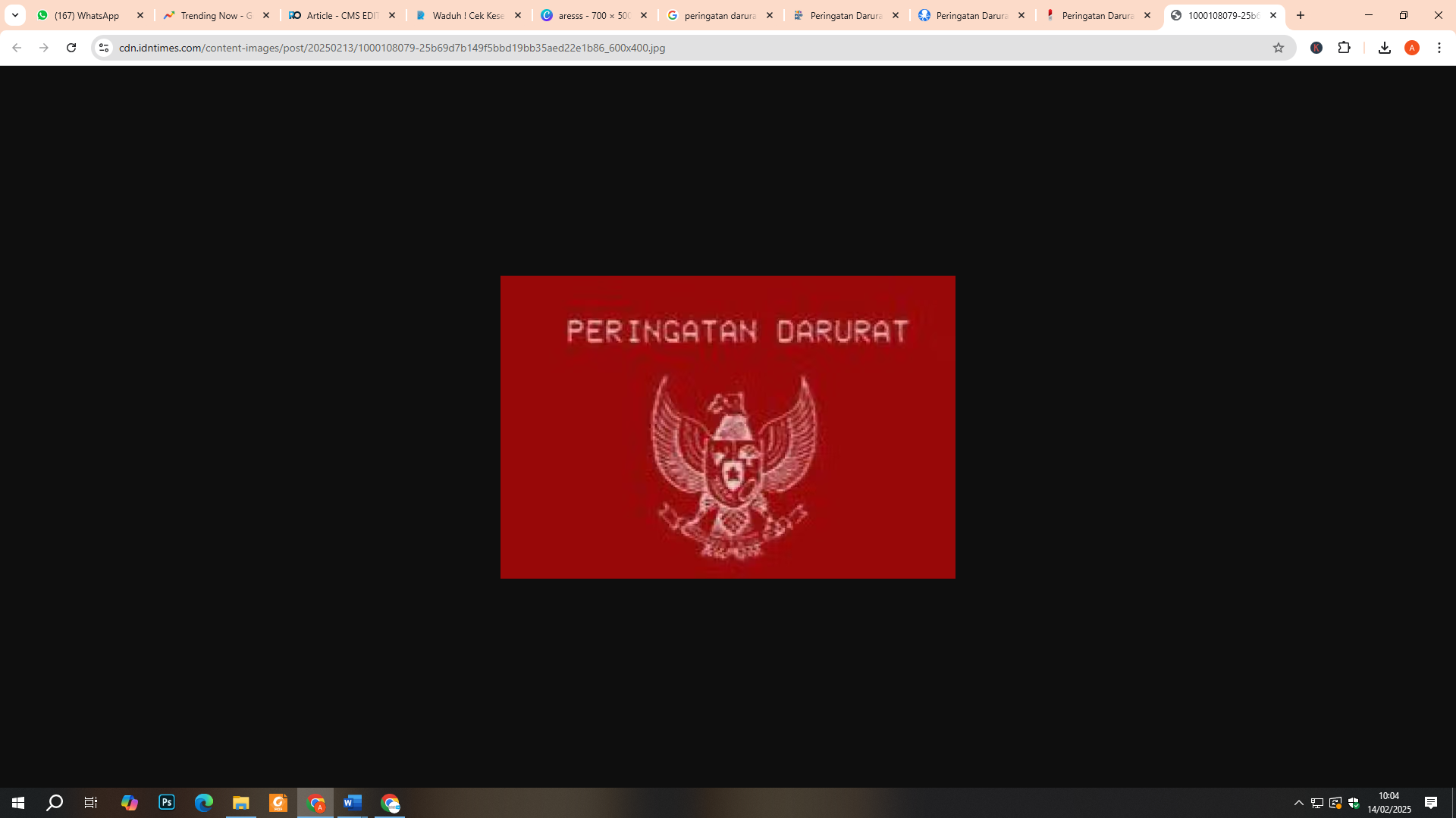 Peringatan darurat garuda merah