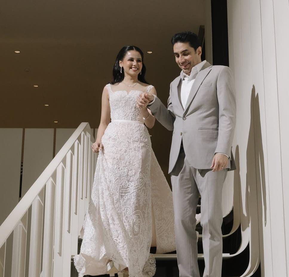 Penampilan Wicky dan Yunita Siregar ketika menikah
