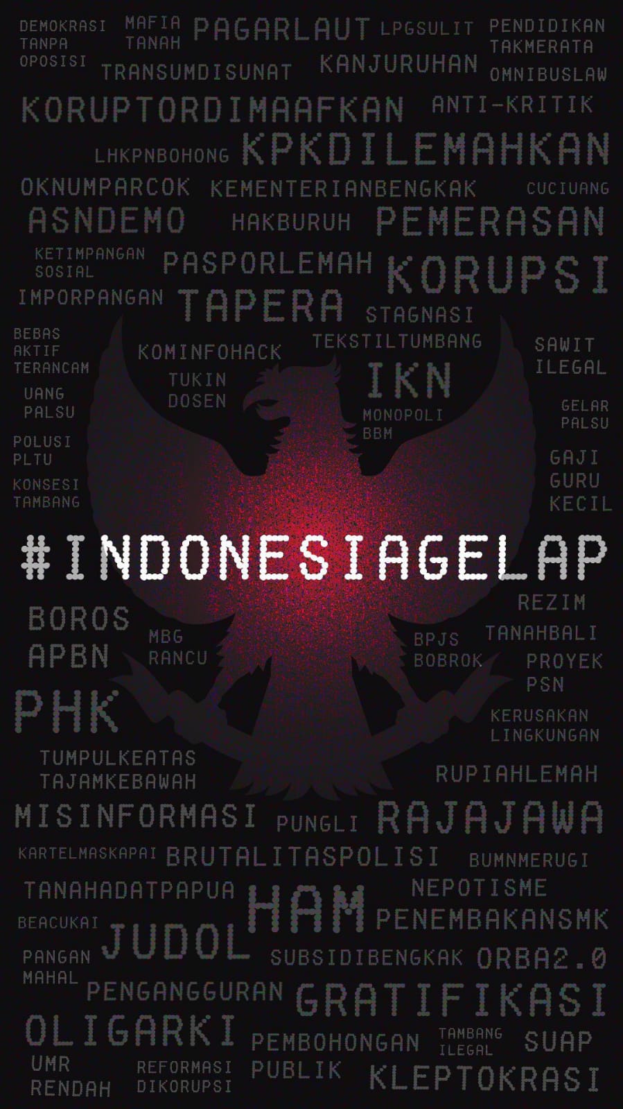 #Indonesia Gelap menggema di media sosial
