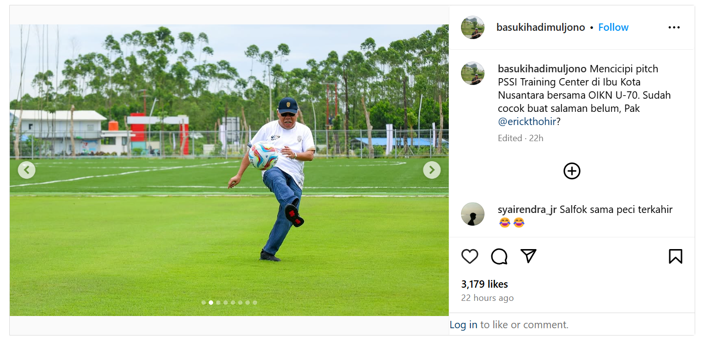 Basuki Hadimuljono pamer lapangan di IKN
