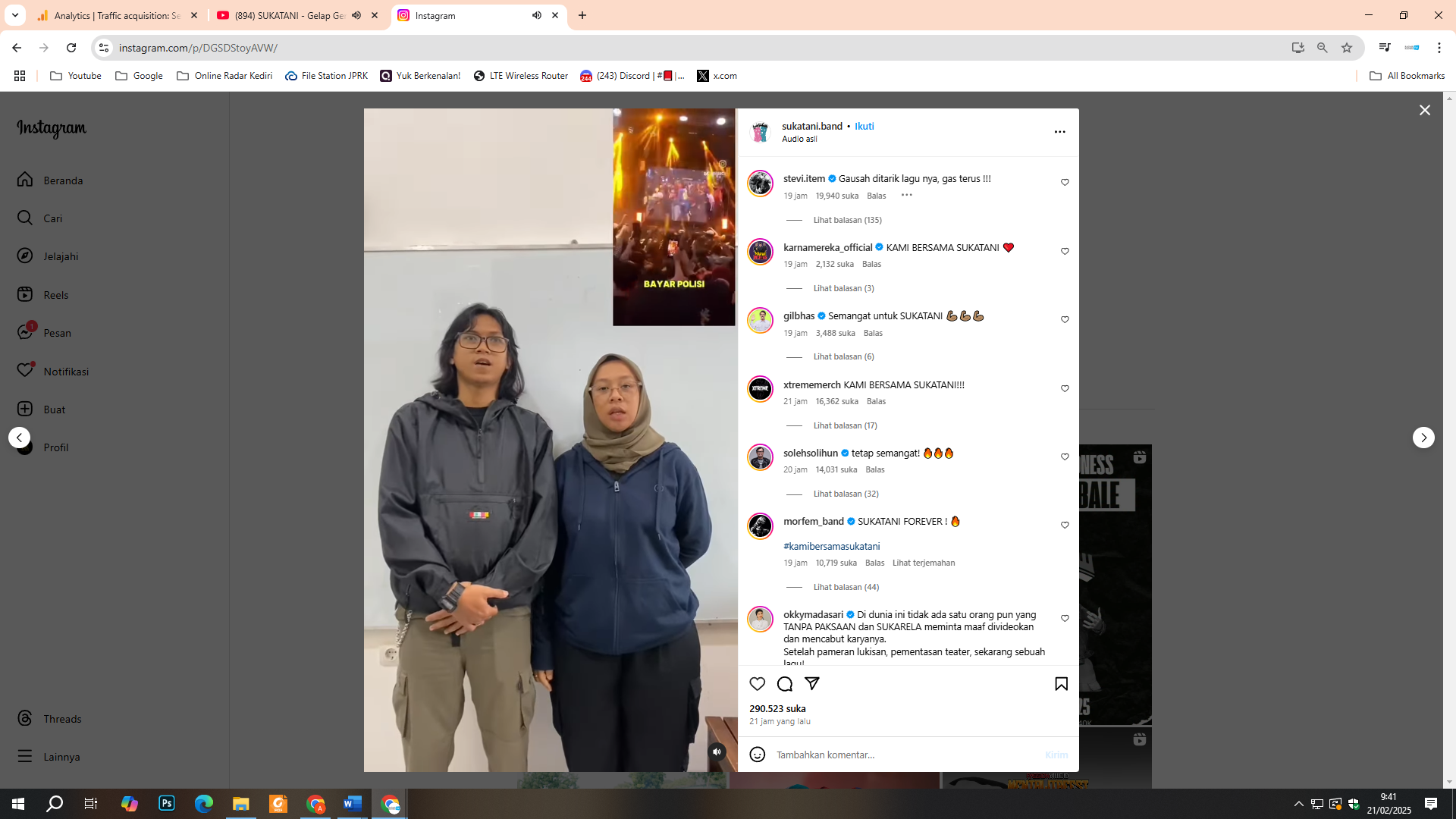 Personel Band Sukatani Klarifikasi dan Minta Maaf karena lagu Bayar Bayar Bayar