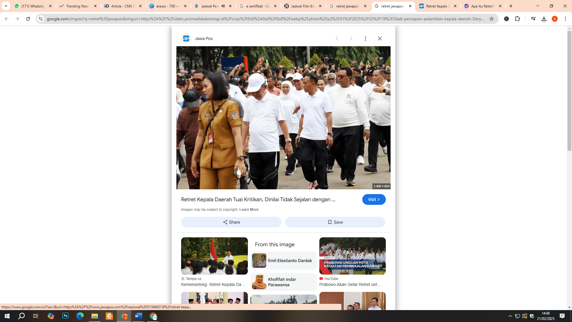 Retret Kepala daerah terpilih