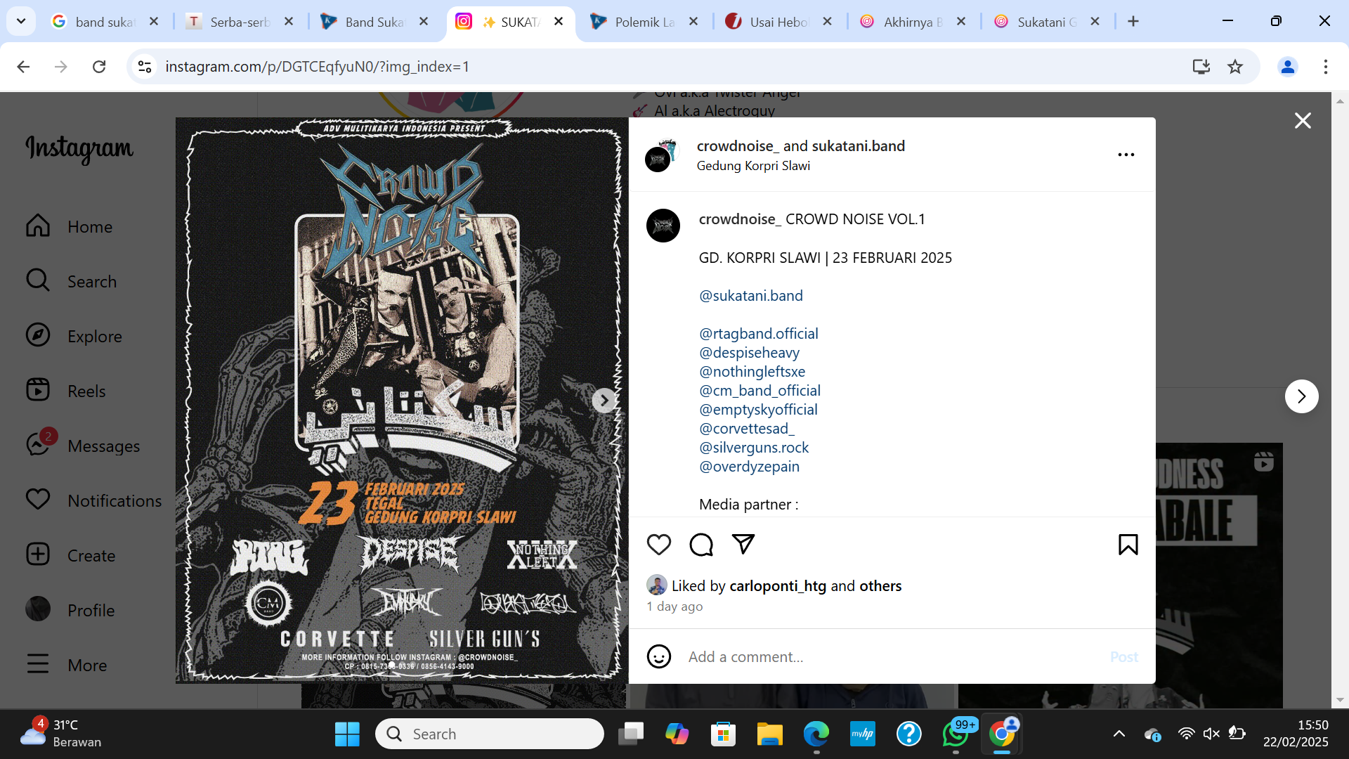 Unggahan Mengenai Comeback Band Sukatani