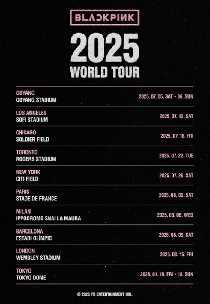 Jadwal Konser Blackpink World Tour 2025