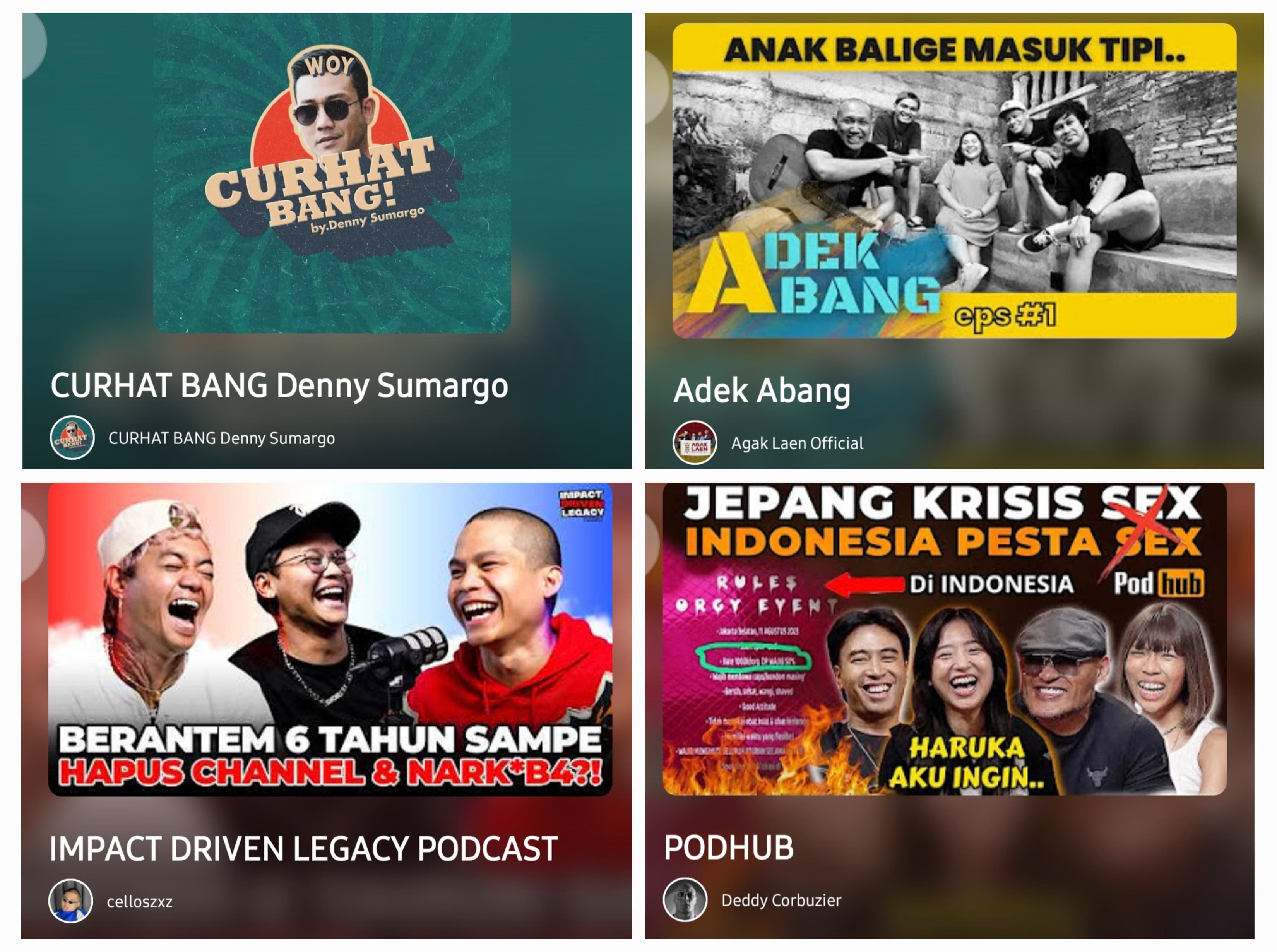 4 Channel Podcast Youtube Menarik