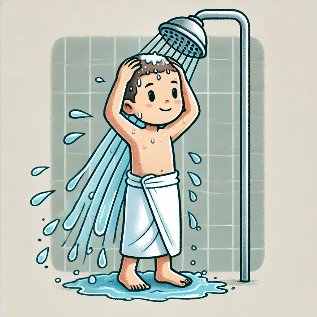 Ilustrasi Mandi