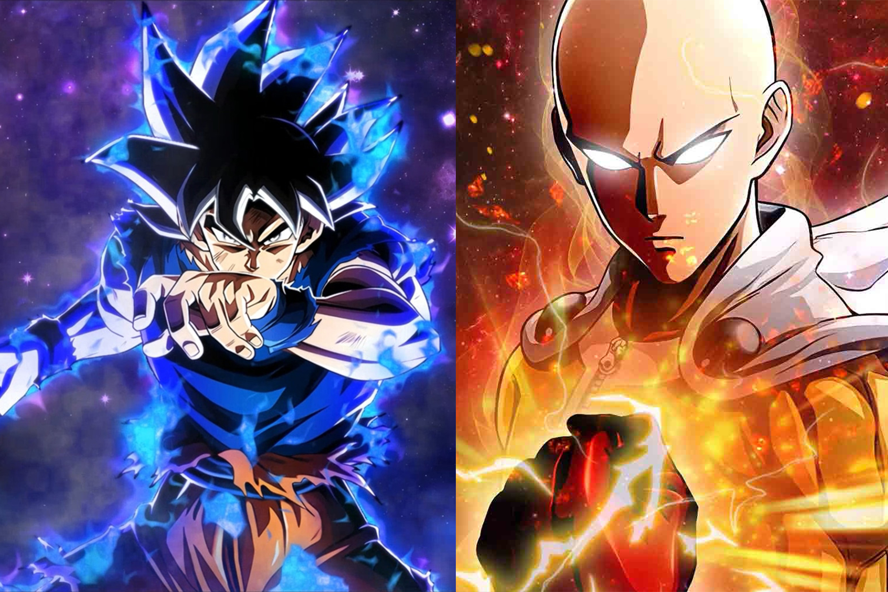 Perbandingan kekuatan antara Goku dan Saitama, siapa yang lebih kuat.