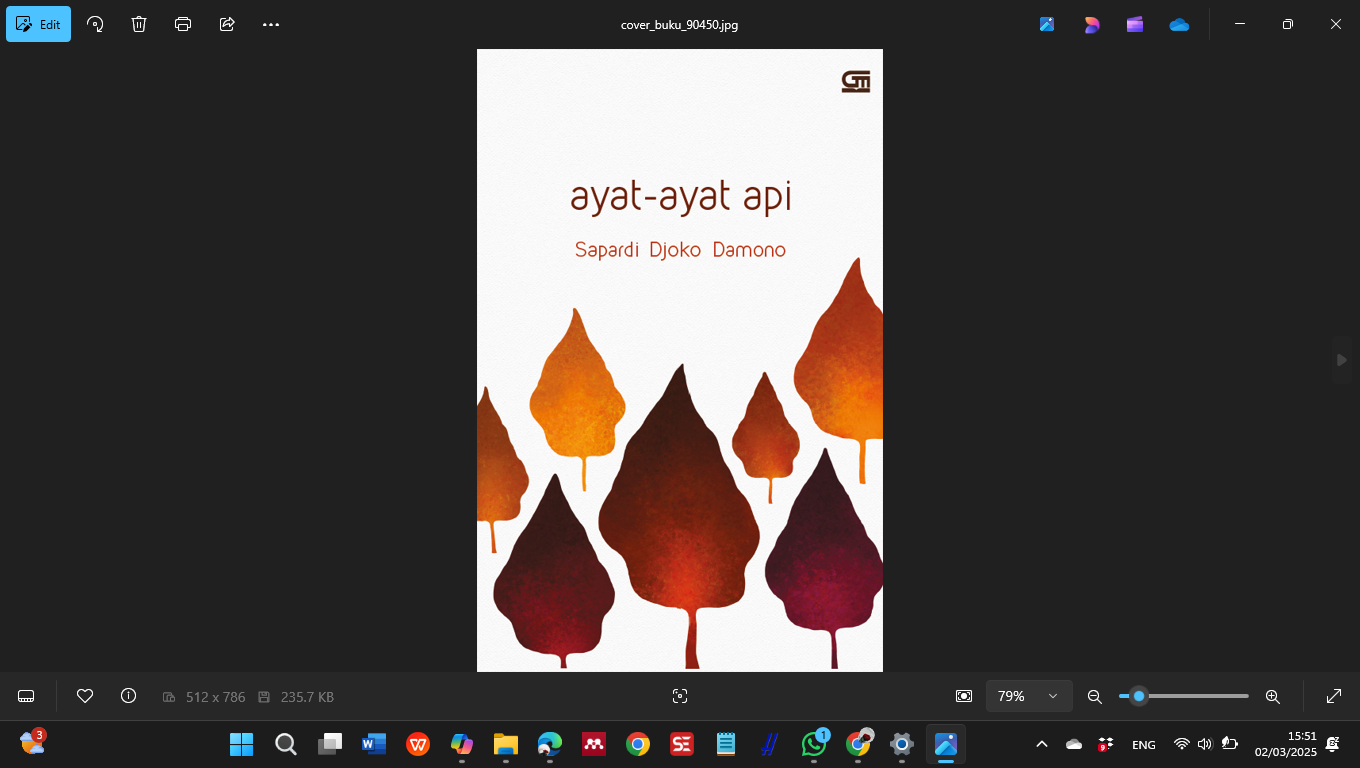 Ilustrasi Cover Buku Sapardi Djoko Damono
