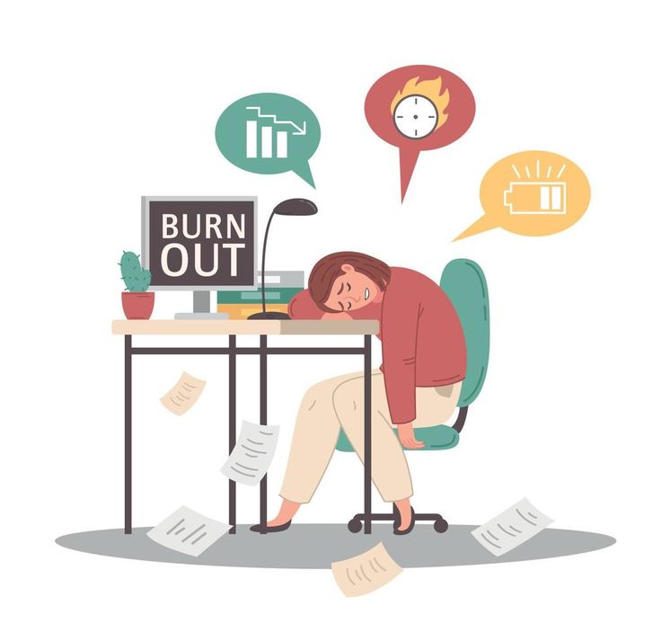 Ilustrasi Seseorang sedang Mengalami BUrnout