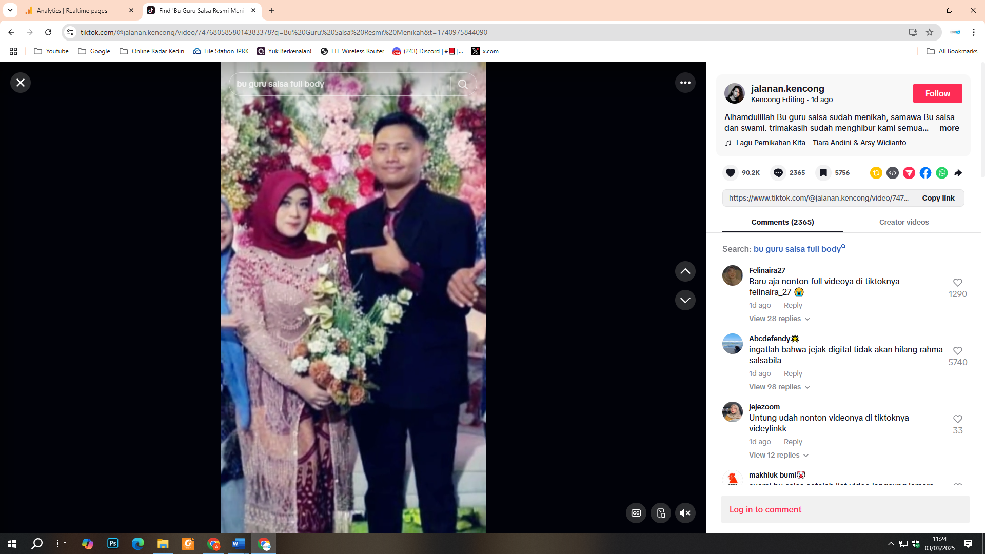 Potret bu guru Salsa menikah
