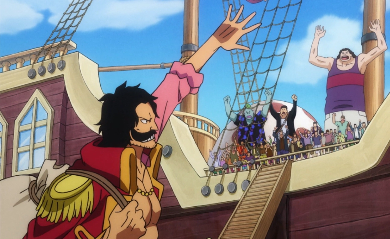 Gol D Roger ketika berpisah dengan krunya setelah mendapatkan One Piece.