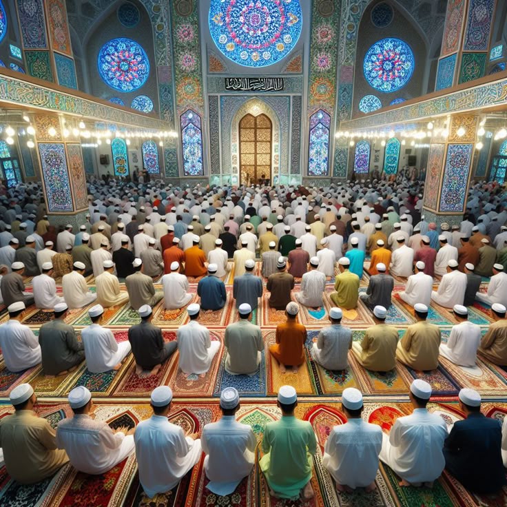 Ilustrasi Salat Tarawih Berjamaah di Masjid