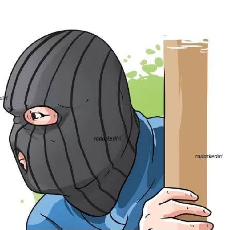 Ilustrasi pencuri yang beraksi.