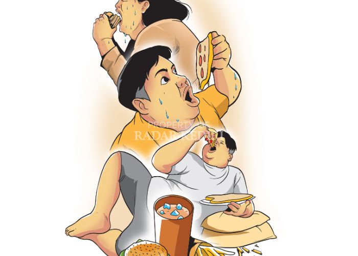 Ilustrasi makanan pemicu diabetes.