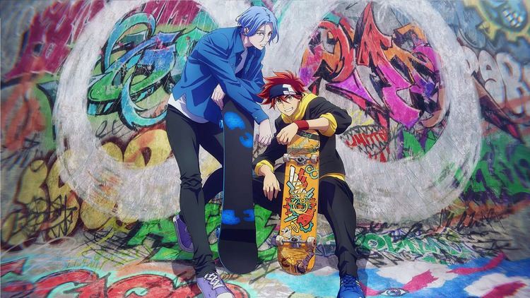 Karakter Langa dan Reki dalam Anime SK8, anime olahraga unik bertemakan skateboard (Sumber : Studio Bones)