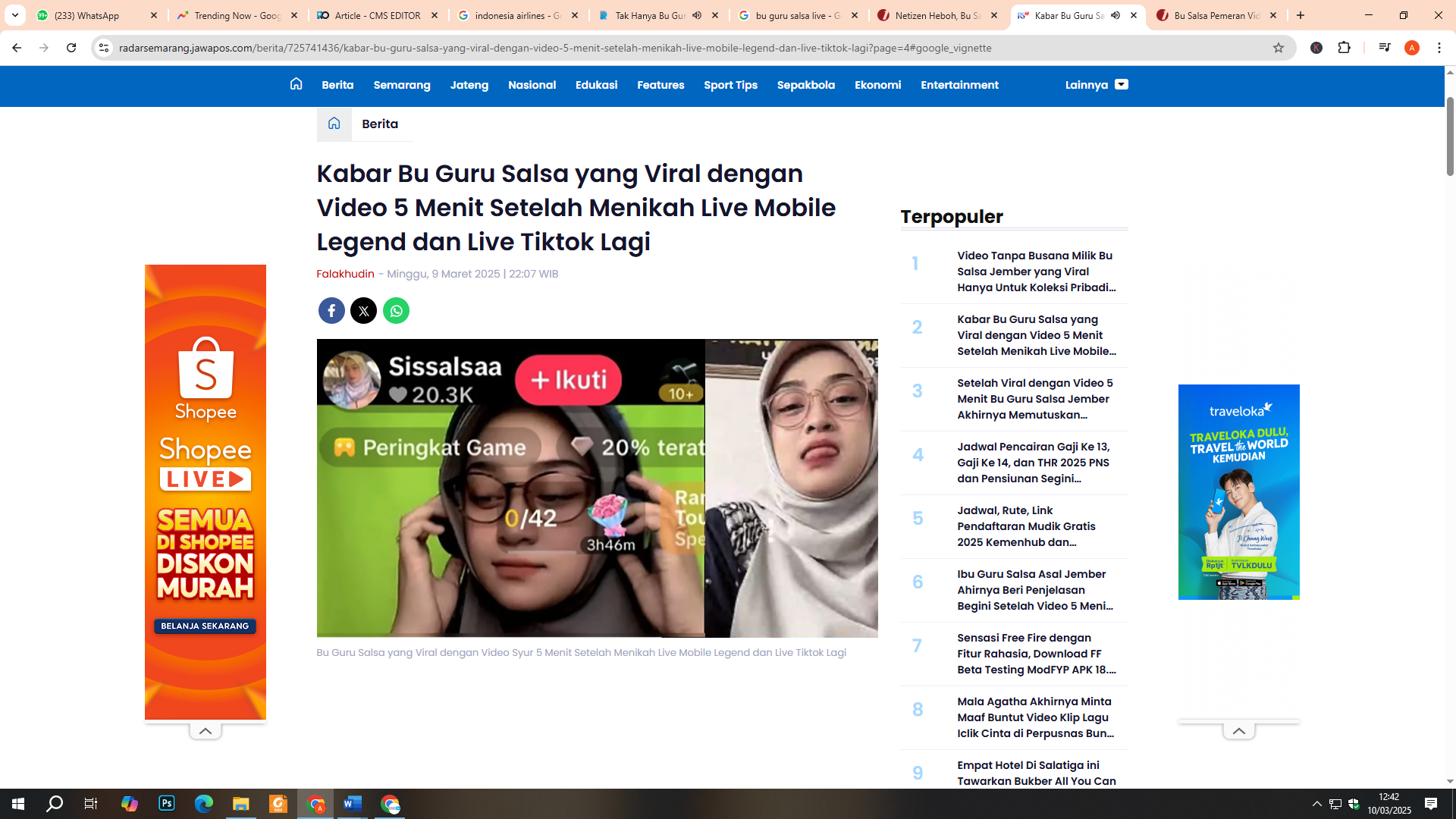 Bu guru Salsa saat live TikTok