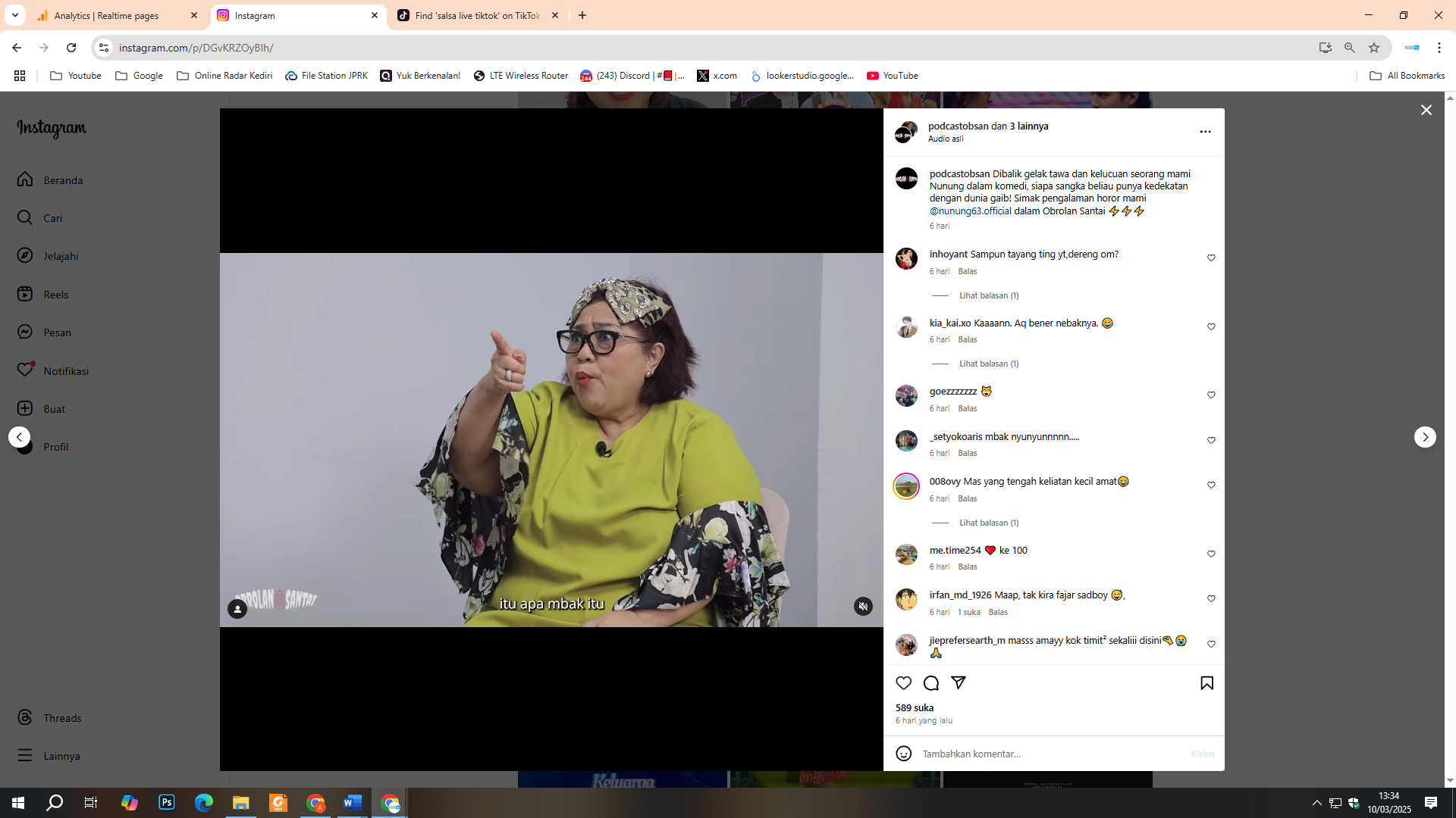 Nunung cerita soal pengalamannya melawak