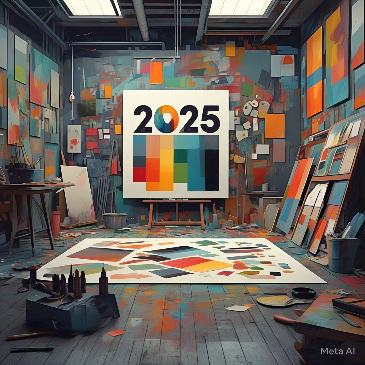 Ilustrasi Trend Warna 2025 (Sumber : Meta AI)