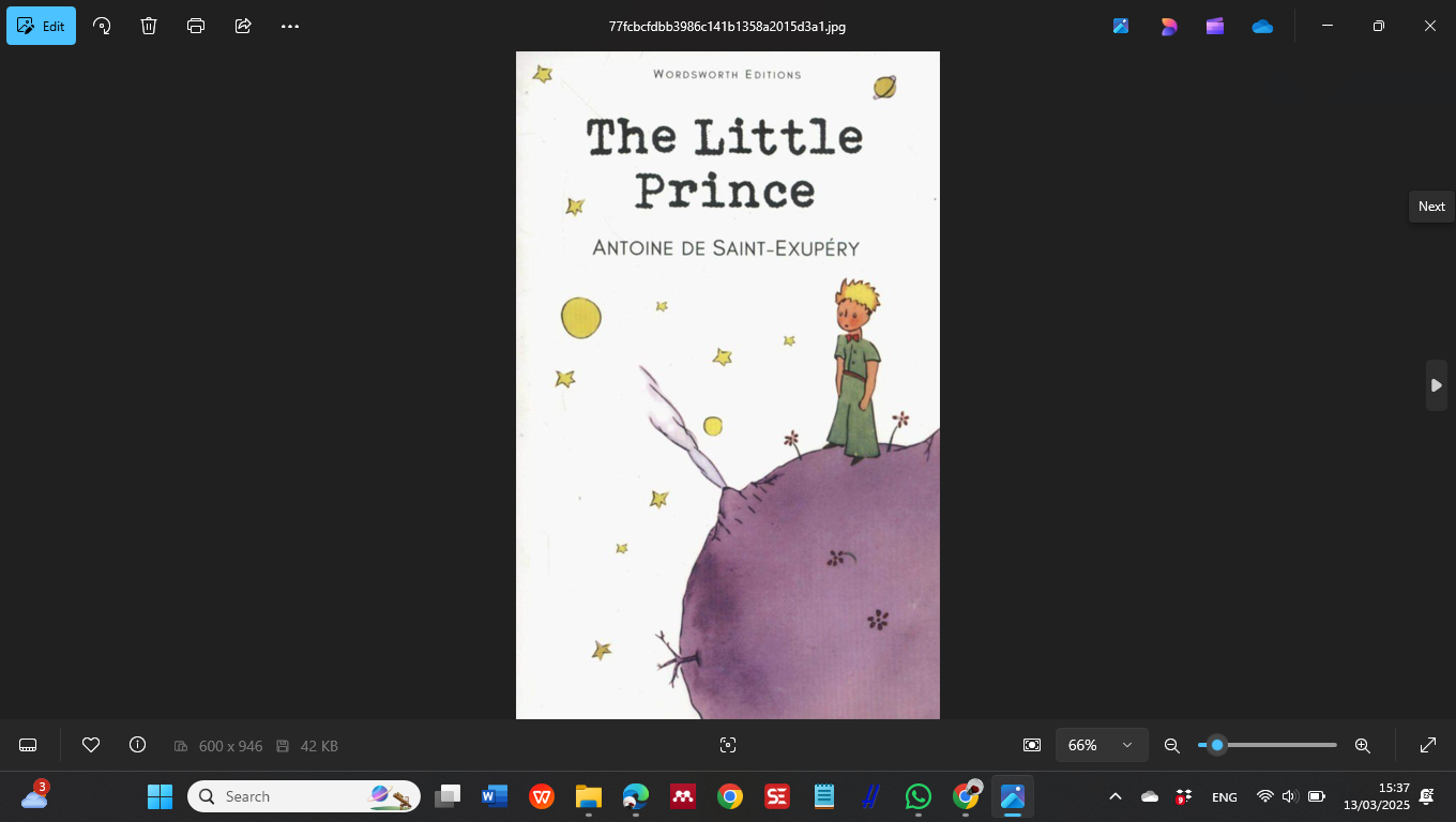 Ilustrasi Cover Buku The Little Prince Karya Antoine