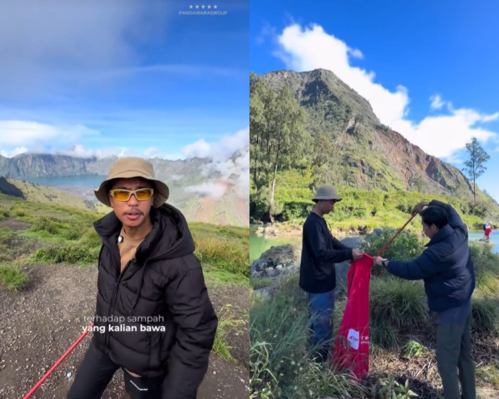 Menginspirasi ! Pandawara Bersih-Bersih di Gunung Rinjani, Sindir Para Pendaki yang Buang Sampah Sembarangan malah Tuai&nbsp;Hujatan&nbsp;Netizen