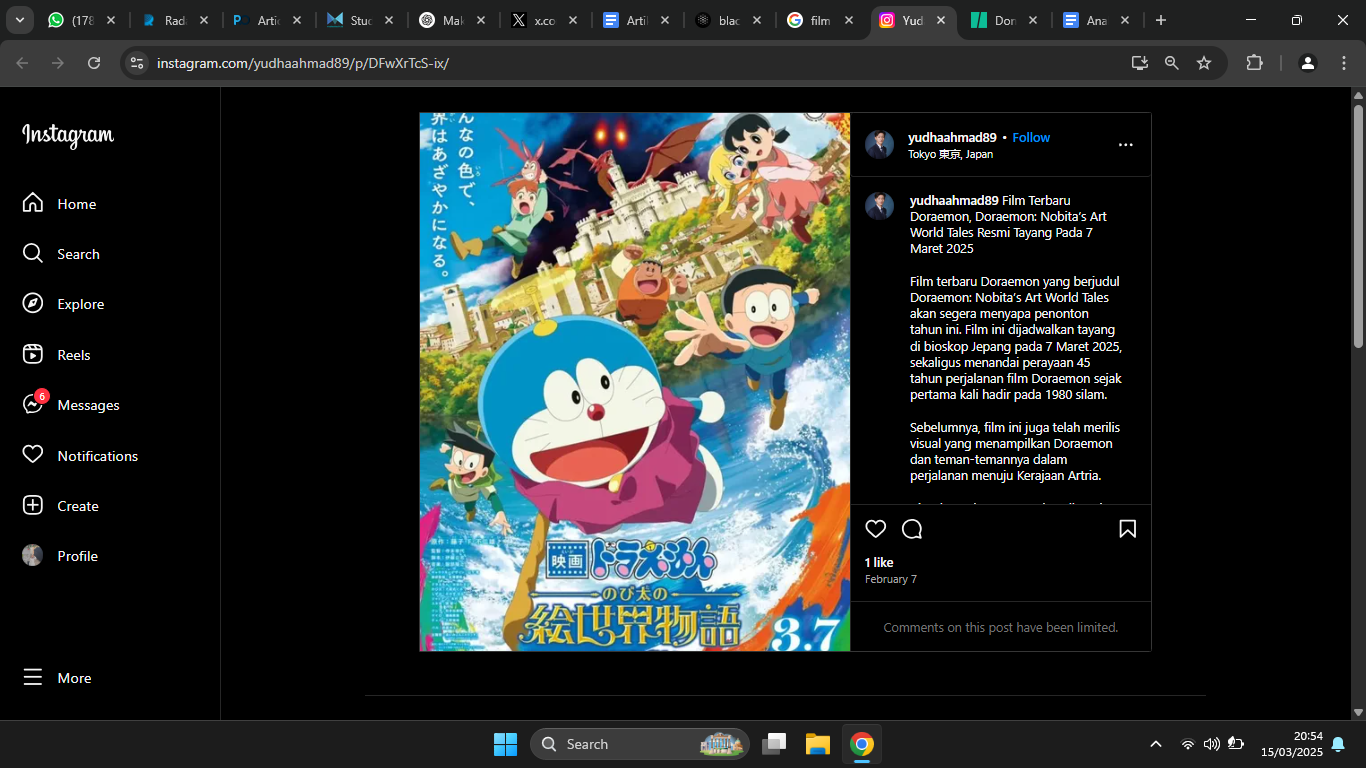 Poster Film  Doraemon: Nobita&rsquo;s Art World Tales Resmi Tayang Pada 7 Maret 2025