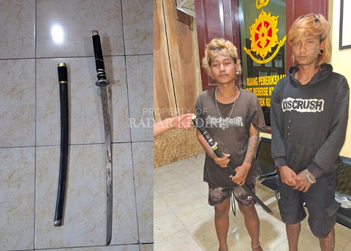 Polsek Gurah mengamankan dua pelaku penganiayaan.