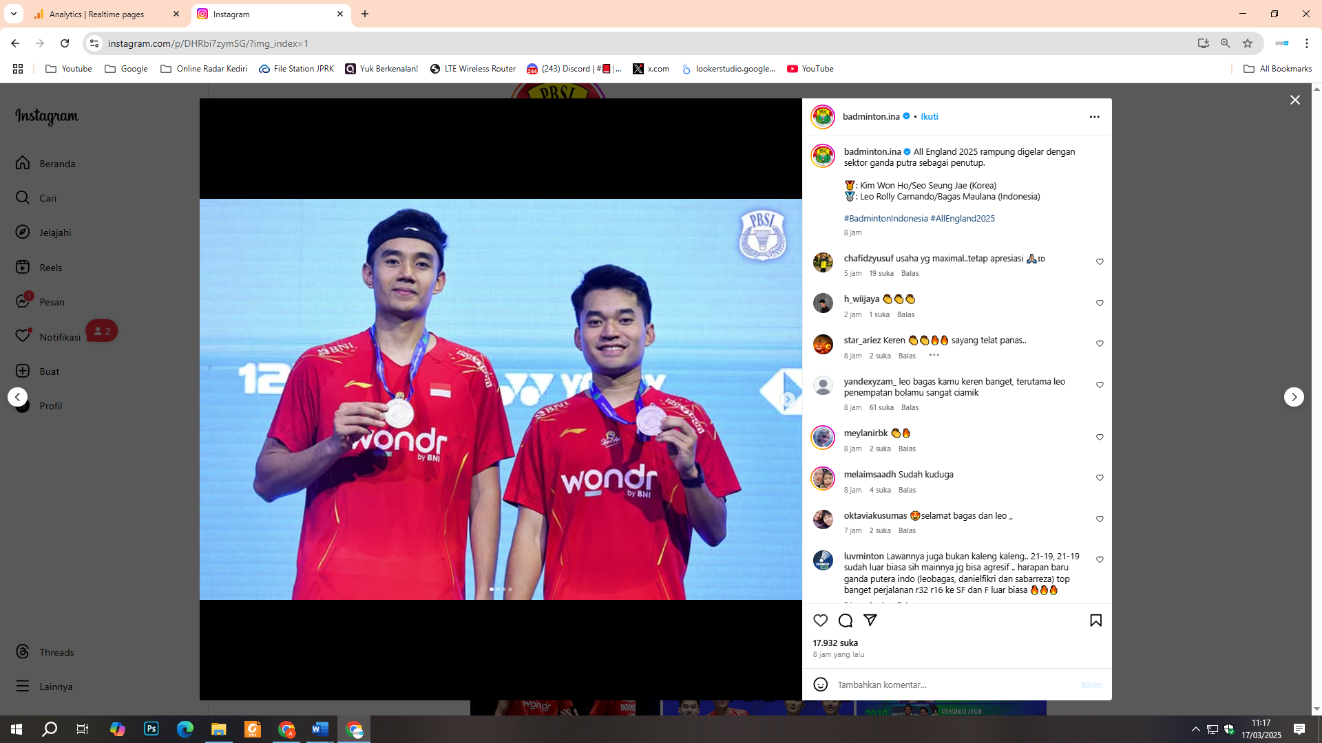 Leo/Bagas, Ganda putra Indonesia
