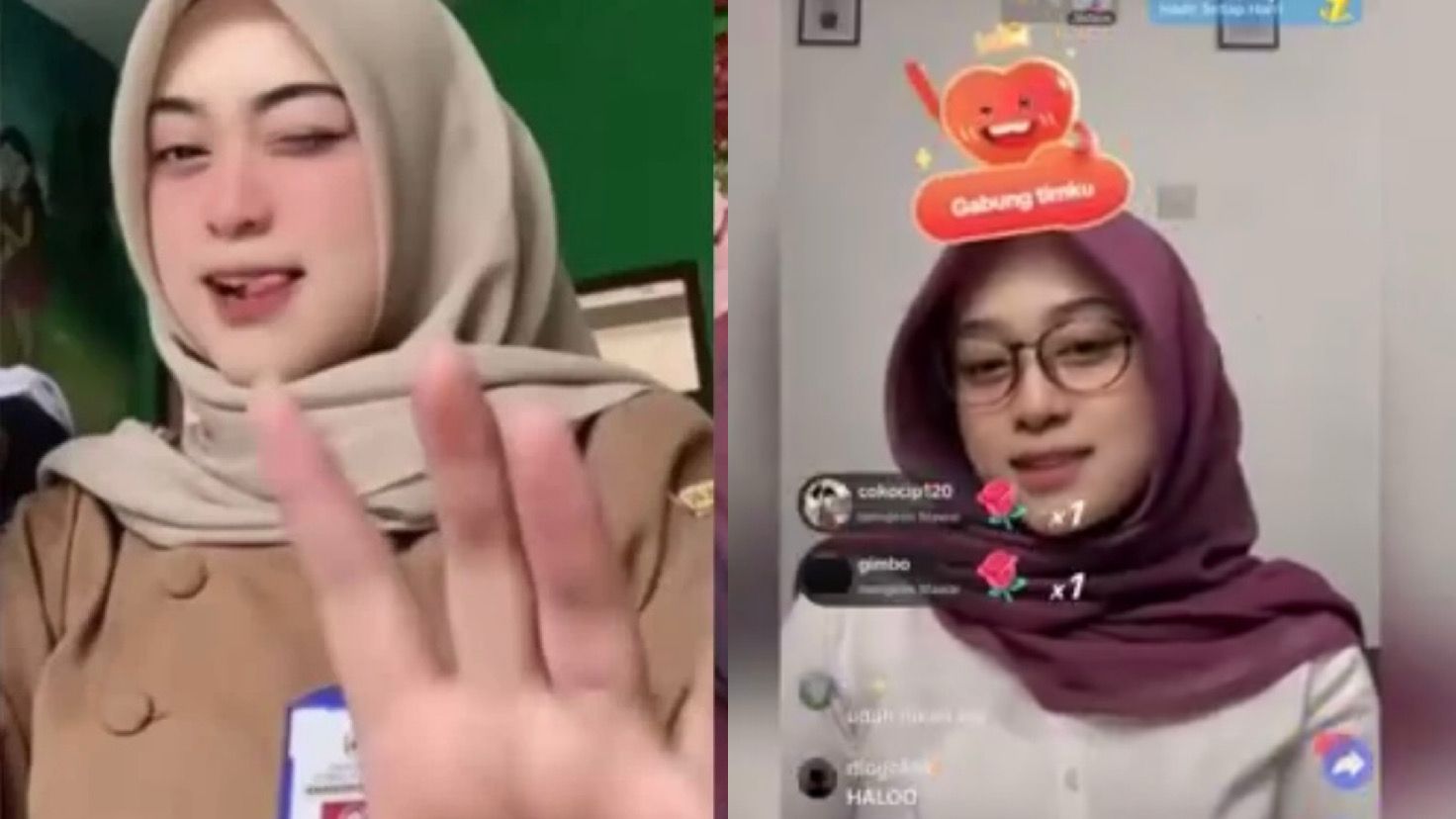 Video rekaman Bu Guru Salsa saat live siaran TikTok beberapa waktu lalu.