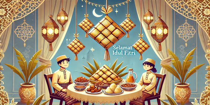Ilustrasi Ketupat saat Hari Raya Idul Fitri