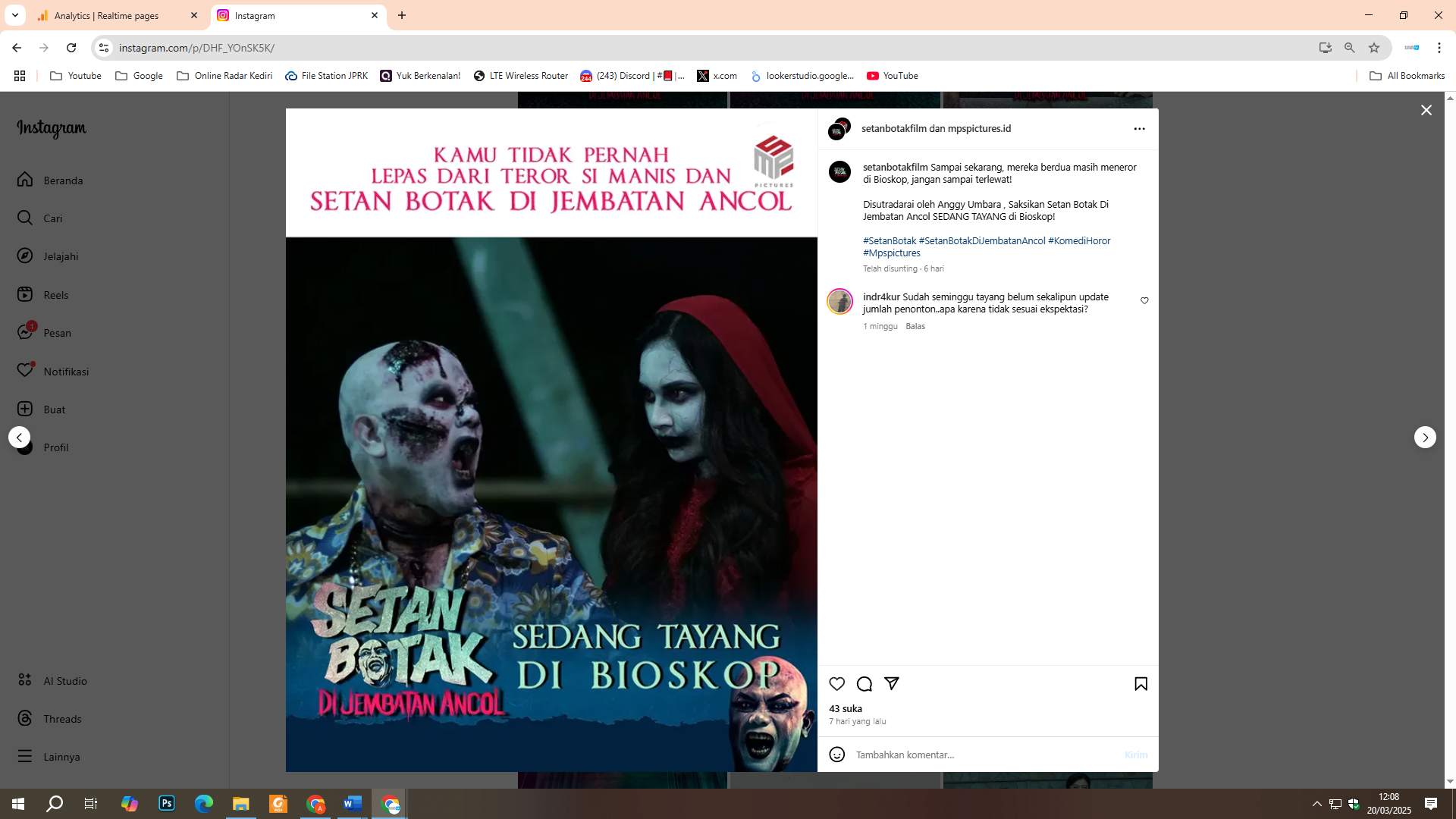 Film Setan Botak di Jembatan Ancol