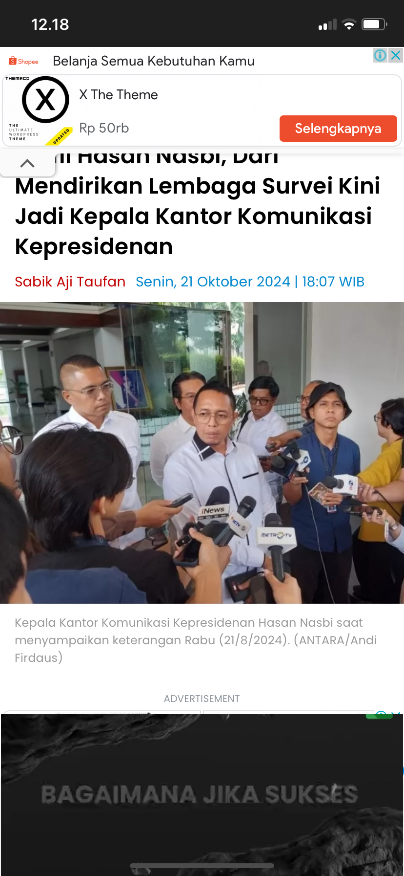 Hasan Nasbi Memberikan Respon Santai Soal Teror Kepala Babi Kepada Jurnalis Tempo