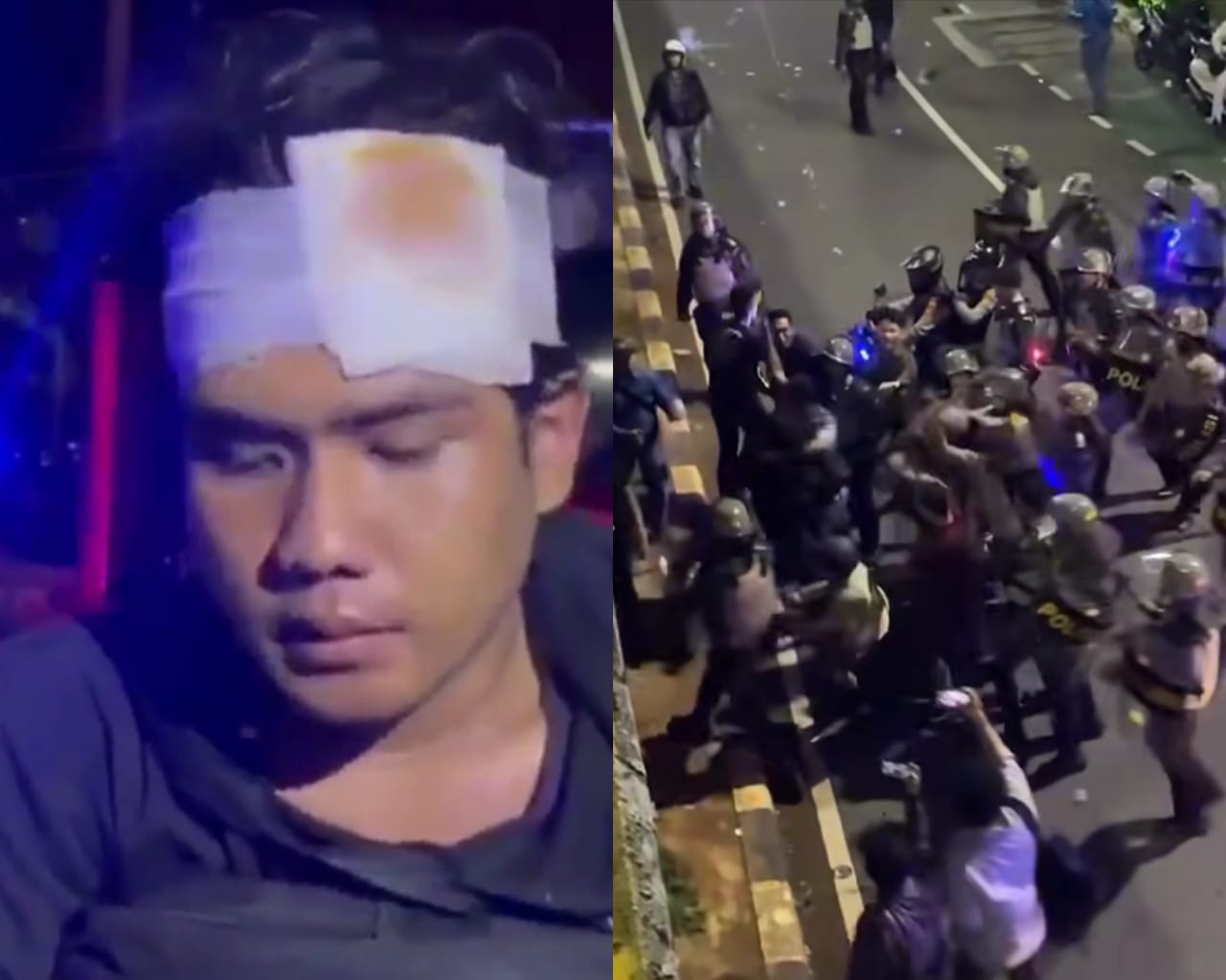 Seorang Ojol Babak Belur Dikeroyok Brimob karena Salah Sasaran Dikira Mahasiswa Pendemo&nbsp;Tolah&nbsp;RUU&nbsp;TNI