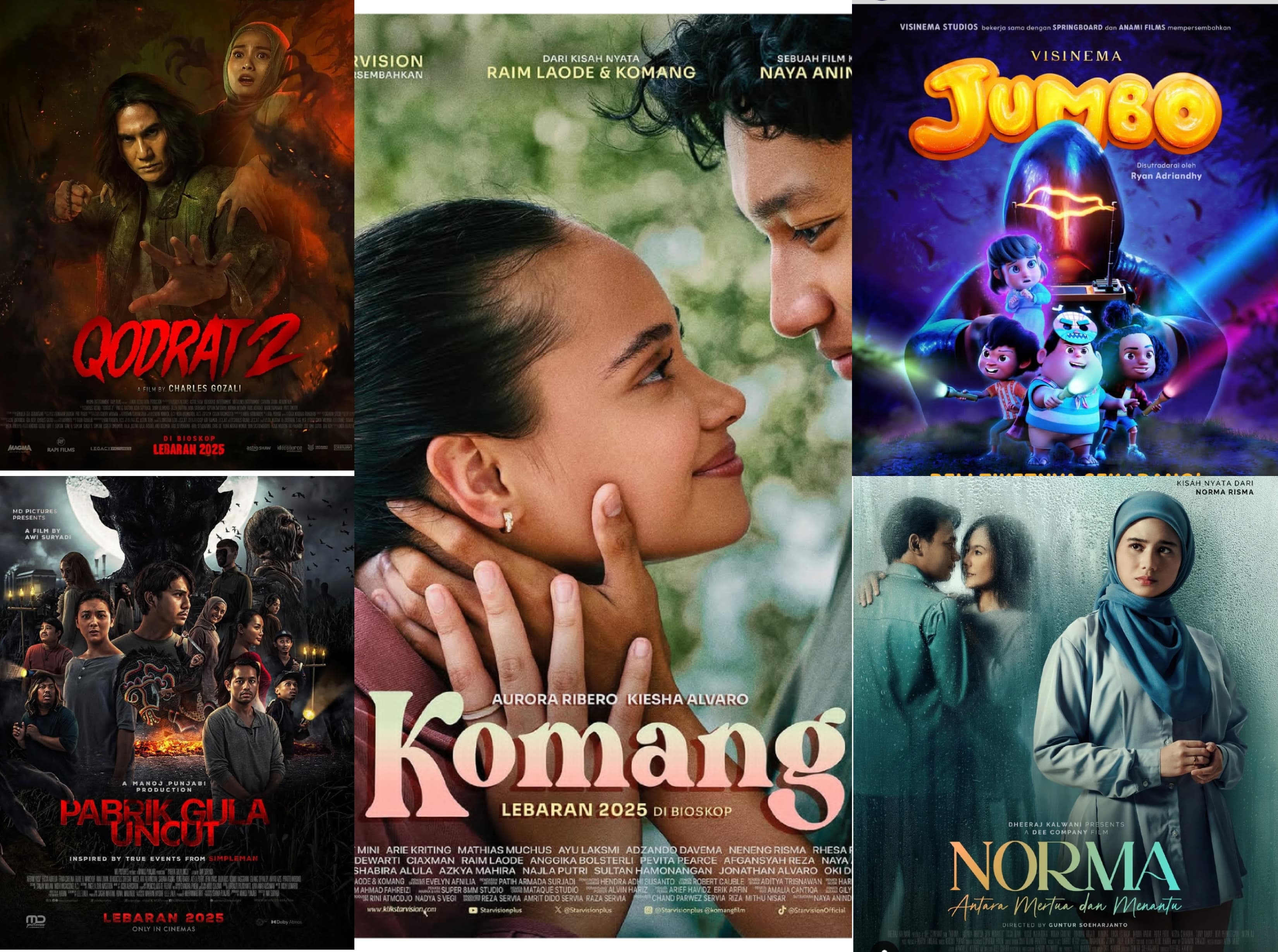 Kumpulan poster film yang tayang saat lebaran di bioskop