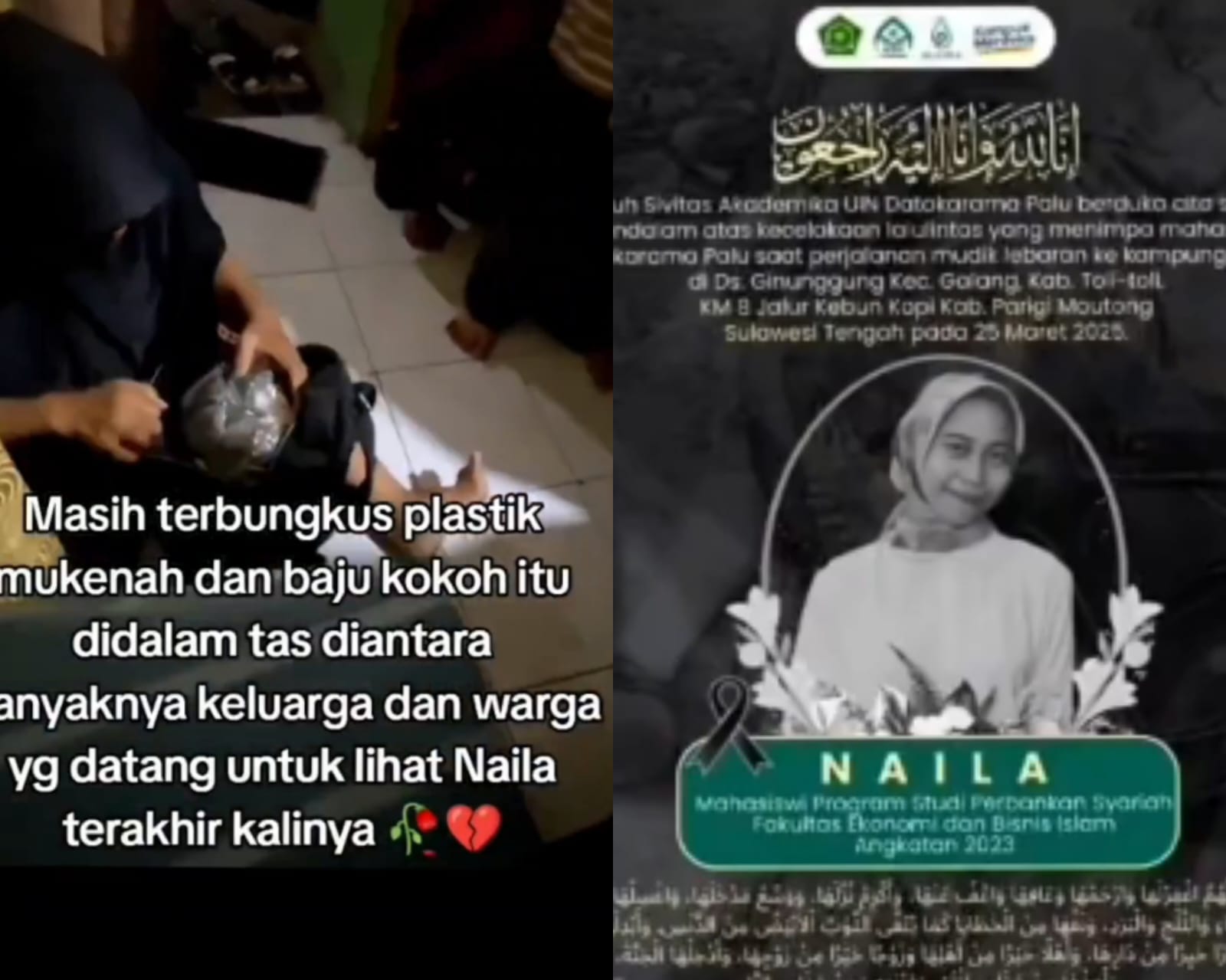 Innalillahi ! Mahasiswi asal Palu ini Meninggal Kecelakaan saat Perjalanan&nbsp;Mudik