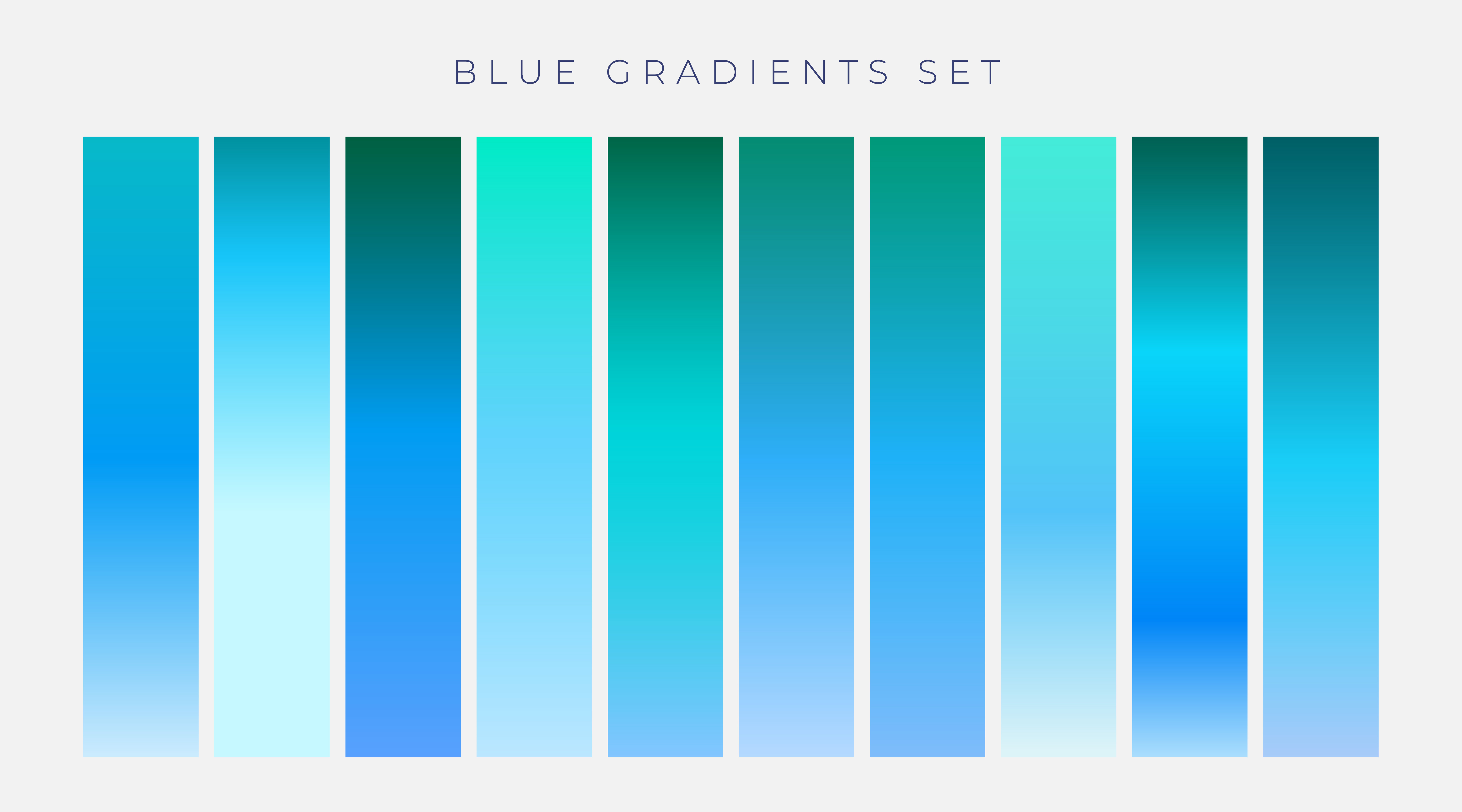 Set warna biru dapat juga menjadi gradasi di warna biru (freepik.com)