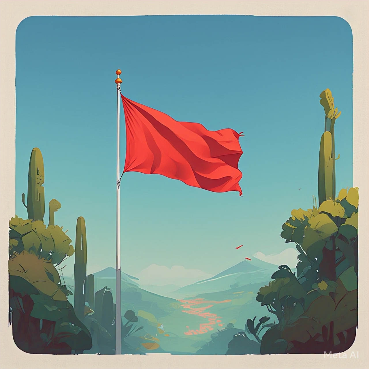 ilustrasi red flag (meta)