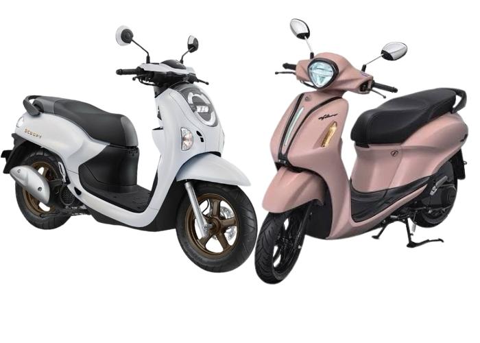 Motor Honda Scoopy dan Yamaha Filano