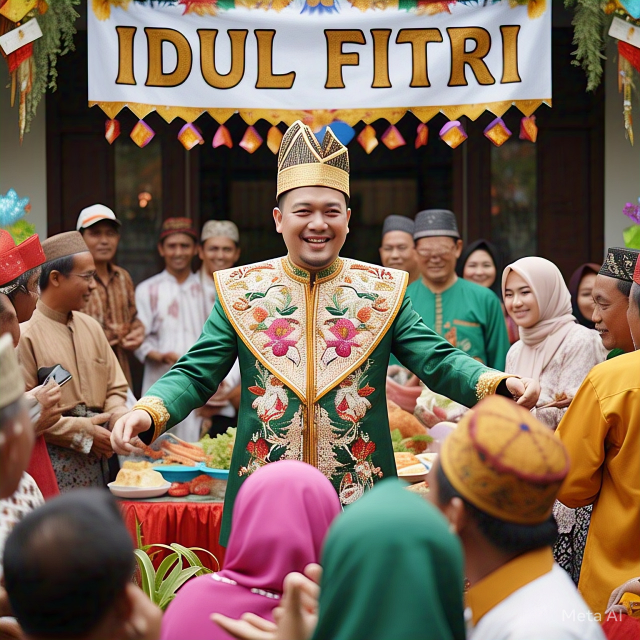 Ilustrasi Mantan Lurah Kaspo menggelar halalbihalal di rumahnya.