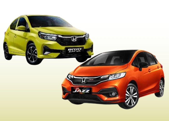 Perbandingan antara Honda Jazz dan Honda Brio.