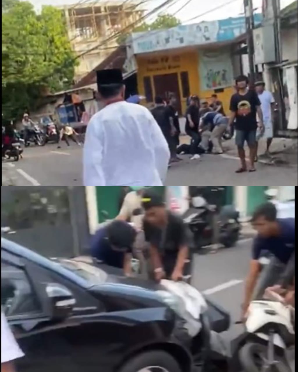 Viral! Baru Belajar Pengemudi Mobil di Tangerang Hilang Kendali dan Tabrak Pengendara&nbsp;Motor